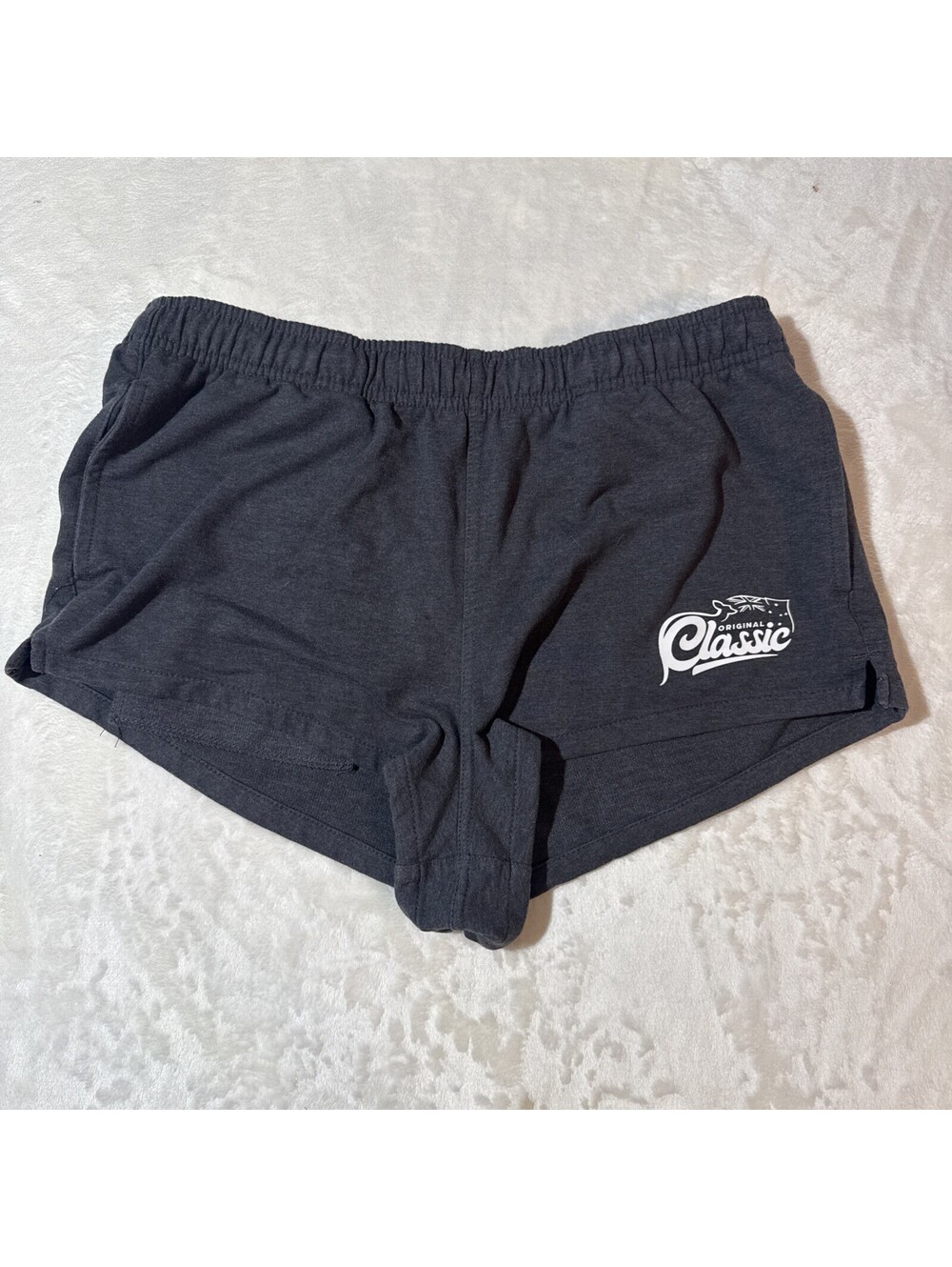 Aussiebum Men's Dark Heather Grey Cotton Fleece Short Shorts MED